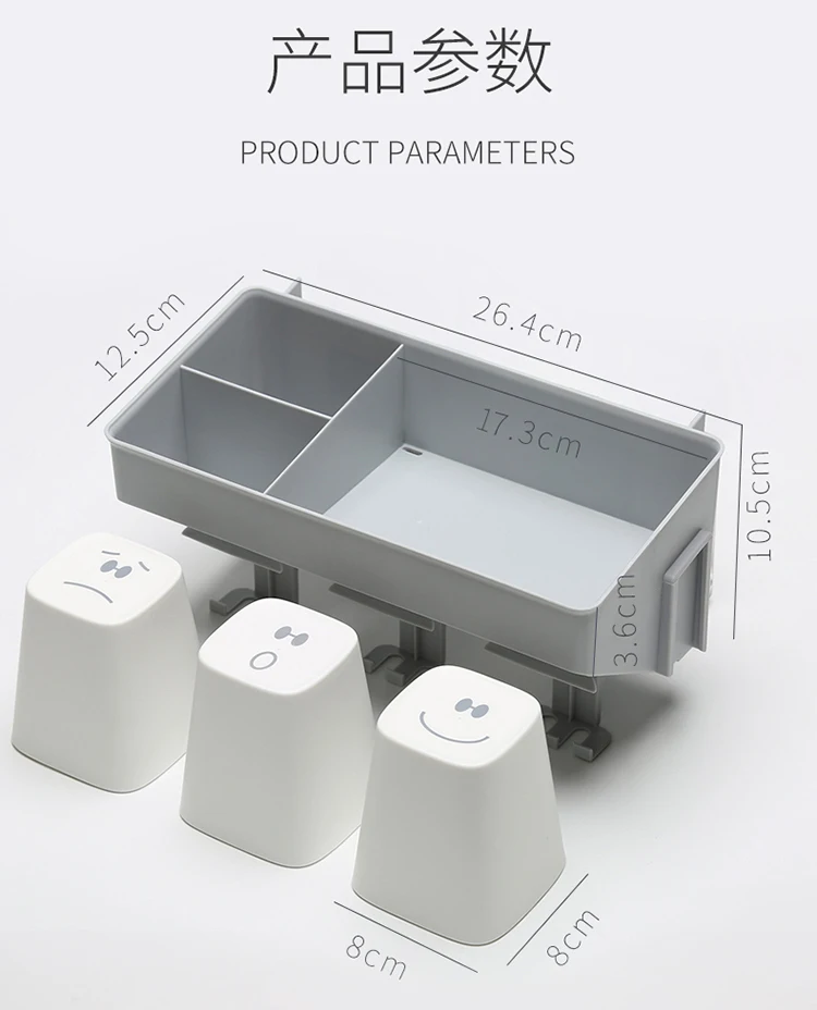 Ванная комната Зубная щетка чашка-держатель подвесная полка для туалета рот чашки набор Бесплатный удар простая щетка держатель чашки