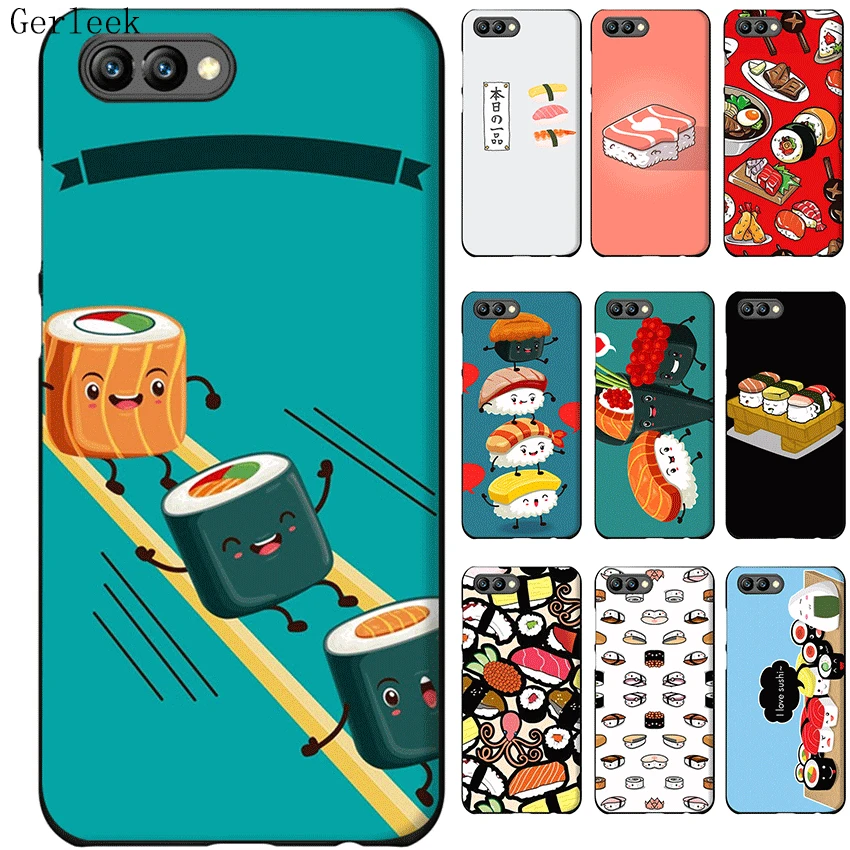 Силиконовый ТПУ чехол для телефона Huawei Honor Y5 Y6 6A 7A 7X 7C 8 8X9 10 Lite Pro sushi Kawai