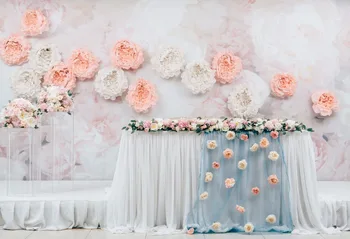 

Kate 10x20ft Wedding Party Backgrounds For Photo Studio Pink Floower Paint By Number Microfiber Washable Studio Backdrop