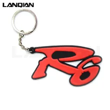 High Quality 4 Colors Optional Moto Accessories 3D Soft Rubber Motorcycle Green Key Rings Motorbike Keychain For Yamaha YZF R6