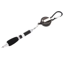 5X Черный раскладной держатель для бейджа Ручка Зажим для ремня и карабин