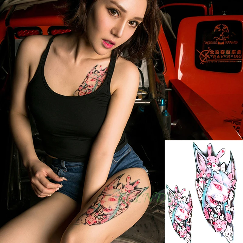 

Waterproof Temporary Tattoo Sticker flower datura necklace fake tatto flash tatoo tatouage stickers leg arm for men girl women