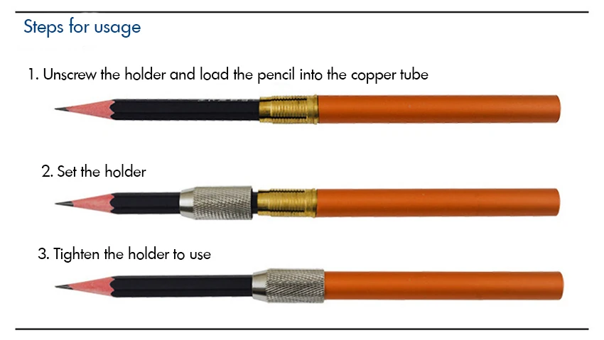 1 шт. алюминиевый удлиняющий карандаш-держатель для карандашей для цветных карандашей в обычном размере удлиненный держатель для карандашей