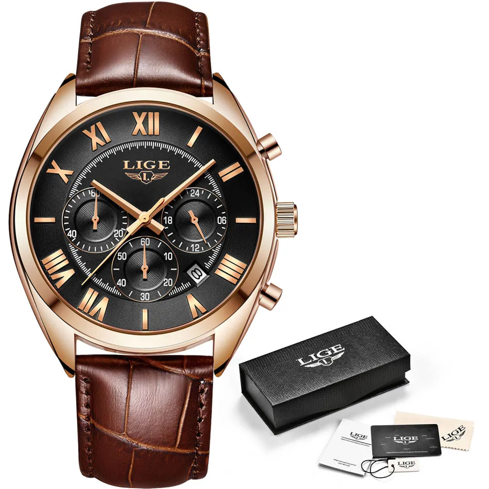 iconic quartz watches	 2022 LIGE Watch For Men Top Brand Luxury Waterproof 24 Hour Date Quartz Clock Brown Leather Sports WristWatch Relogio Masculino ice king watches quartz Quartz Watches