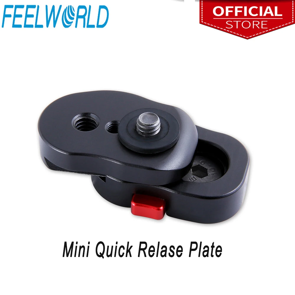 

FEELWORLD Quick Plate for LCD/Camera Field Monitor and Articulating Arm Camera Rig with 1/4 Inch Screw Hole and Small 4K Monitor