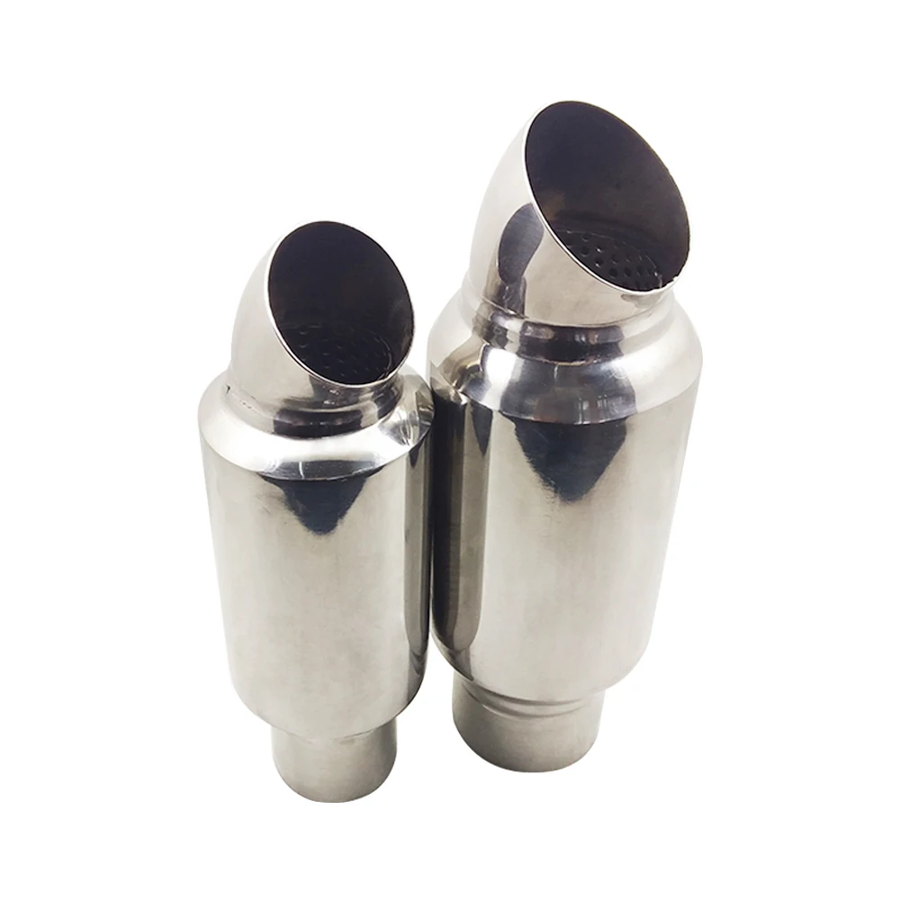 

50mm 63mm Car Exhaust Muffler Tip Pipe Chrome Trim Modified Rear Tail Throat Liner for Mazda Honda Ford Toyota Car Styling