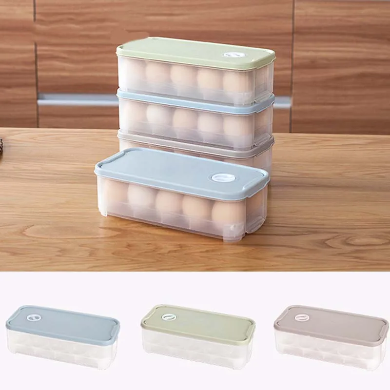 

10 grid portable home picnic plastic egg box case holder storage container fridge crisper kitchen products