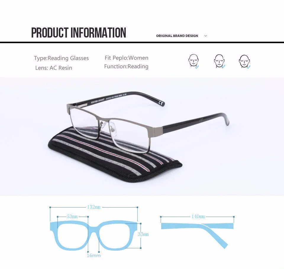 Дизайнерские очкиAOUBOU для чтения для женщин, PD58 квадратные очки нержавеющий стали, очки прозрачные,линзыLentes De Lectura+ 1.75 А106