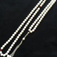 Буддизм 108 бусины жемчуг материал оболочки 8 мм Размер молитвенные бусины исламский мусульманский тасбих Allan Misbaha Sibha