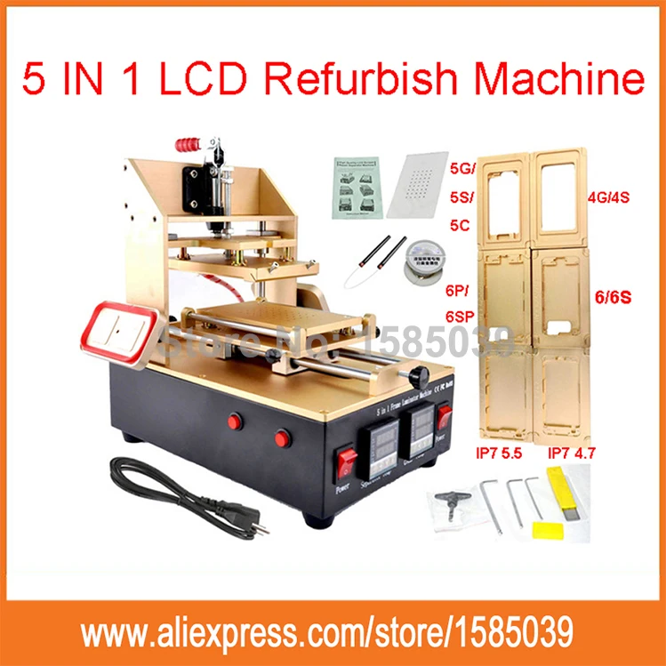 5 in 1 machine for Samsung Middle Bezel Separator +for Iphone Frame Laminator +Vacuum LCD +Glue Remover +Preheater | Инструменты