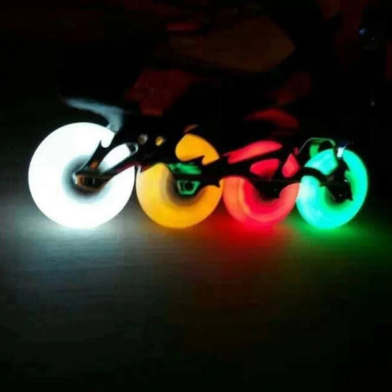 1pcs Outdoor Cool Flash Roller Wheels 90A PU LED Flashing inline skate