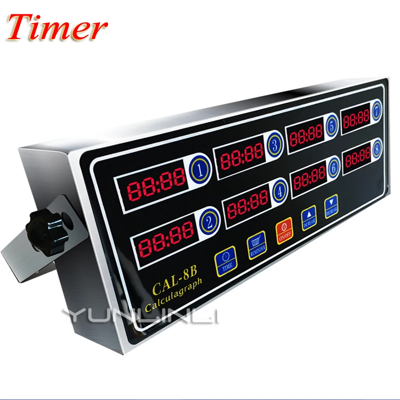 

Commercial Kitchen Timer Eight Channel Multi-function Reminder Countdown Timer Burger Shop CAL-8B