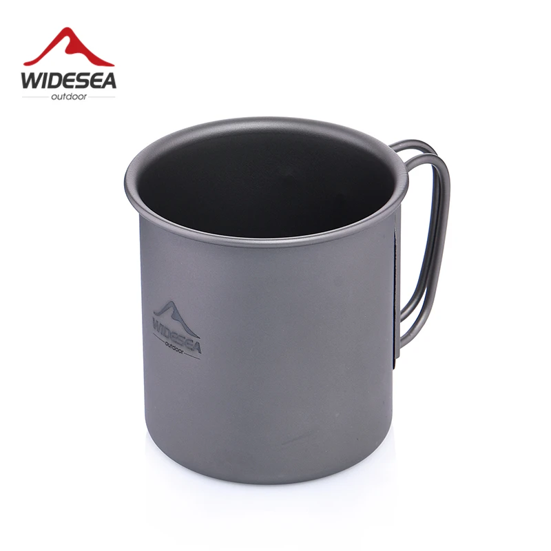 Widesea خفيفة التيتانيوم كوب في الهواء الطلق التخييم نزهة كوب ماء القدح مع طوي مقبض 300 ملليلتر Widesea خفيفة التيتانيوم كوب في الهواء الطلق التخييم نزهة كوب ماء القدح مع طوي مقبض 300 ملليلتر