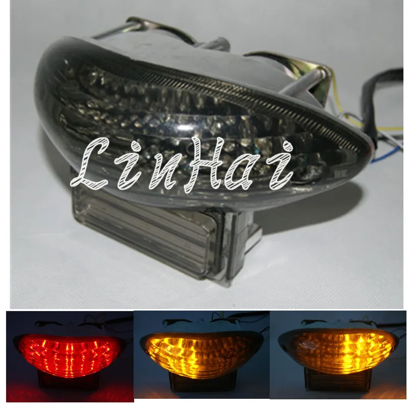 1Pcs LED Motorcycle Smoke Lens Tail Turn Signals Light Fit For SUZUKI