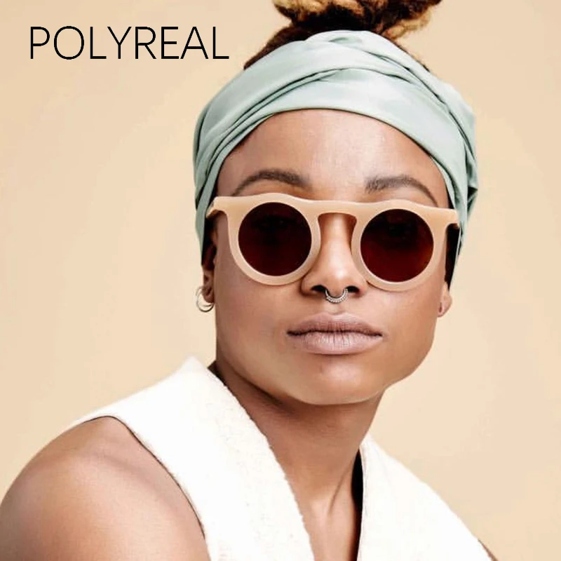 POLYREAL супер Лидер продаж 2018 мода небольшой овальный солнцезащитные очки Для