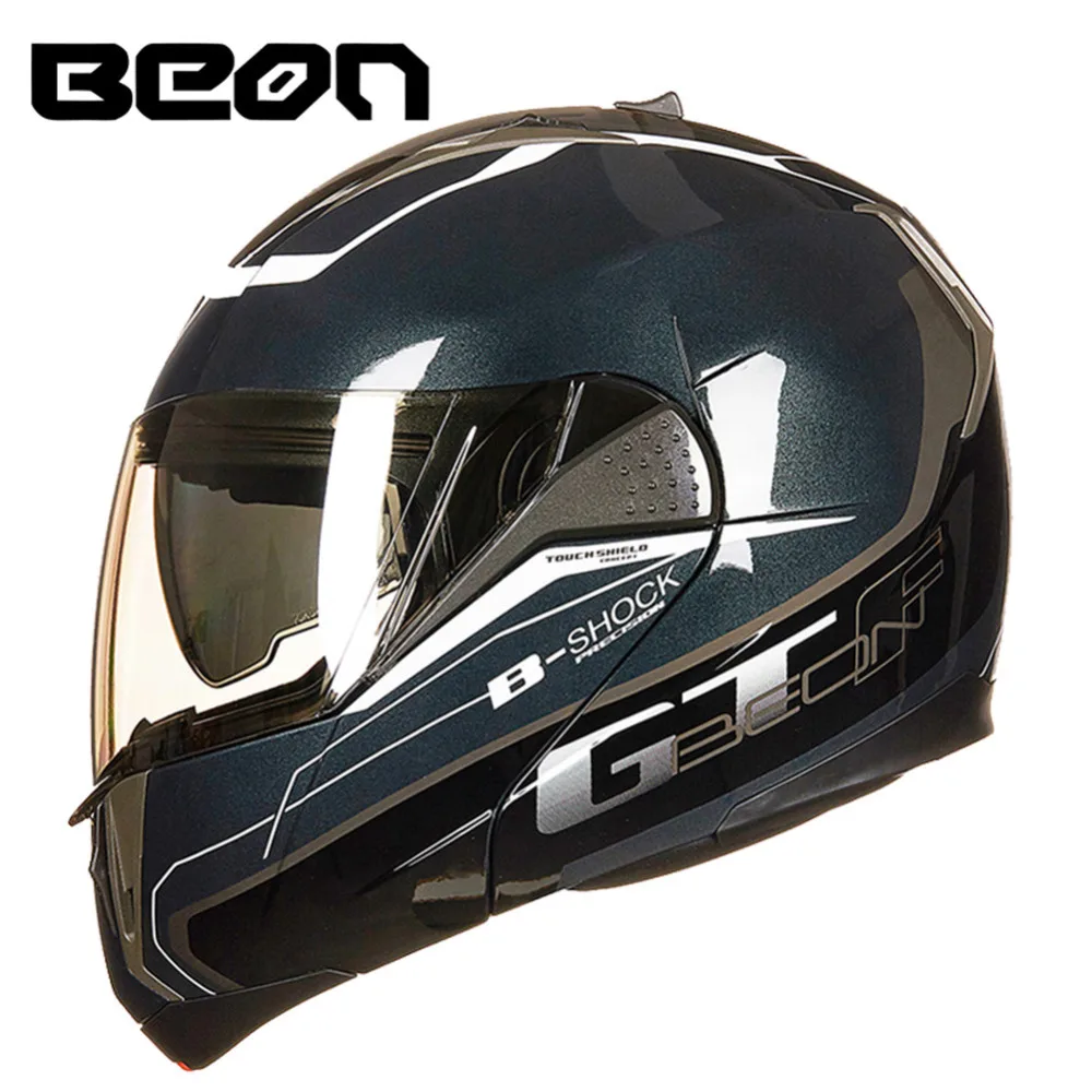 

BEON Modular Motorcycle Helmet Flip up Open Full Face Helmet Moto Casque Casco Motocicleta Capacete Dual Visors Helmets ECE