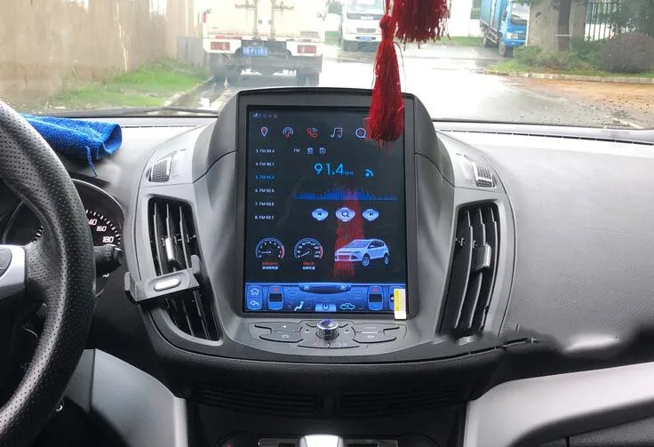 Perfect 10.4" Tesla Vertical Screen Autoradio Android Car Radio Audio Sat Nav Head Unit for Ford Kuga 2013 2014 2015 2016 2017 2018 1