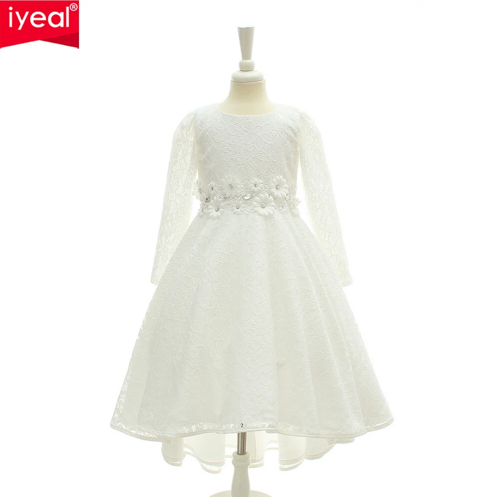 

IYEAL High-end Lace Elegant Princess Girl Formal Evening Gown Kids Flower Wedding Dresses for Teenager Girl Birthday Party 4-12Y