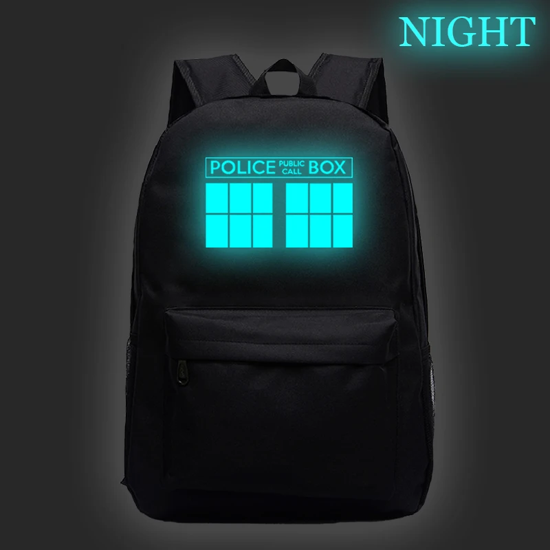 

Doctor Who Public Call Police Box Backpack Boys Girls Backpack Dr who Luminous Galaxy Backpack Unisex Casual Travel Backpack