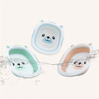 

Portable Kids Bath Tub Hot Foldable Baby Silicone Basin Boys & Girls Folding Bathtub Childs Washing Face Foot Tubs Kid Washbasin