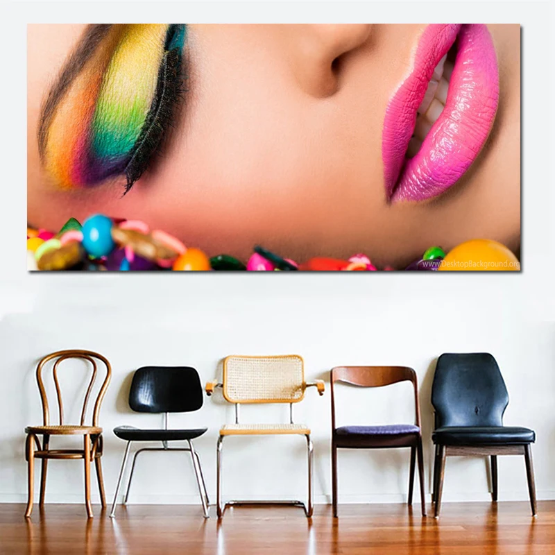 Modern Girl Woman Art Print Canvas Painting Picture Home