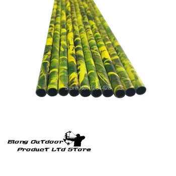 

20Pcs Spine 340 Grass Color Camo Pure Carbon Arrow Shaft DIY Hunting Arrow Shaft Compound Recurve Tradtional Bow Free Shipping