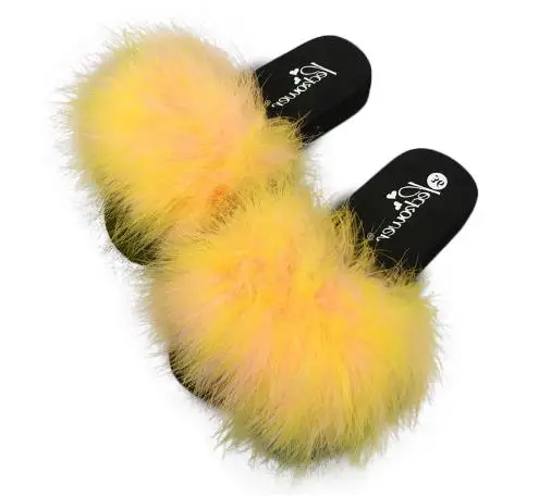 Fur Flip Flops Women Sweet Warm Sole Ostrich Feathers Slippers Summer Beach Slippers,Army Green,6.5 Fur Flip Flops Women Sweet Warm Sole Ostrich Feathers Slippers Summer Beach Slippers,Army Green,6.5