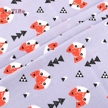 

MoTiRo,Printed Twill Cotton Fabric For Meter,Cartoon Mr.Fox Style Cloth of Baby/Child/Toys/Handmad Quilting/Sewing/Sheet/Pillow