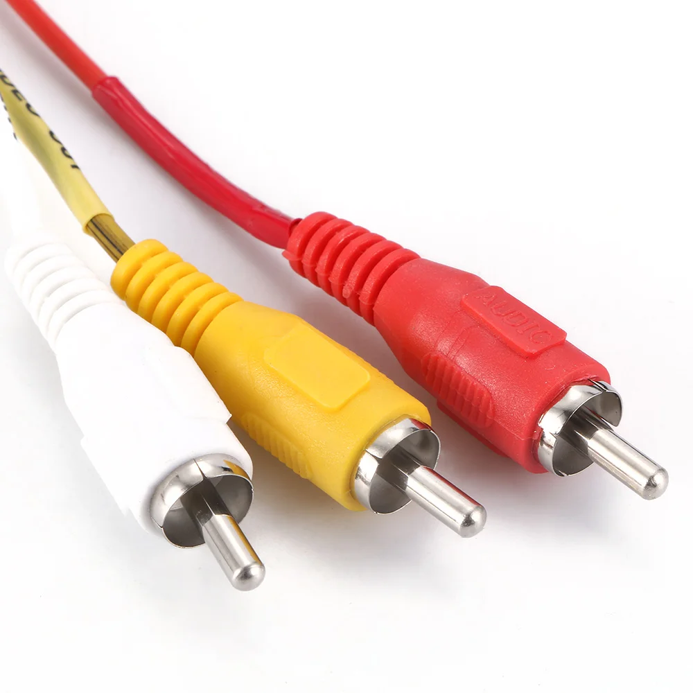 1 * кабель Scart на 3 RCA телефонный 5 м RGB 21 вывод переключаемый тройной композитный