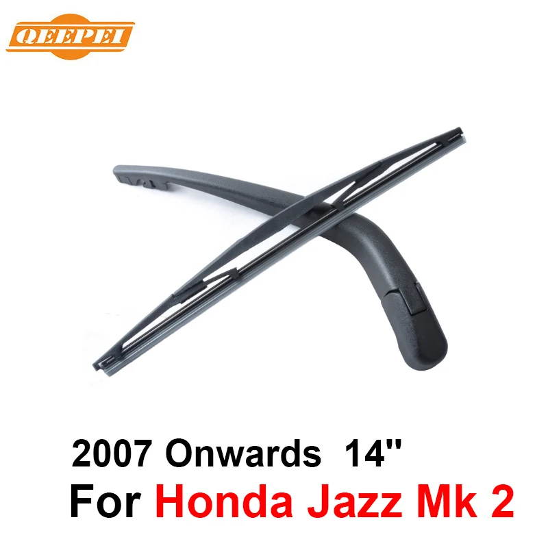 QEEPEI Rear Windscreen Wiper and Arm For Honda Jazz Mk 2 2007 Onwards