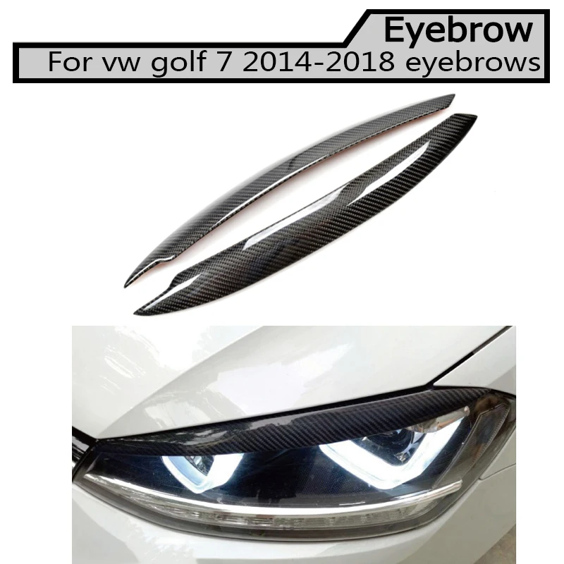 

Golf 7 carbon fiber Car headlight lips eyebrows abt still For vw Golf 7 MK7 R