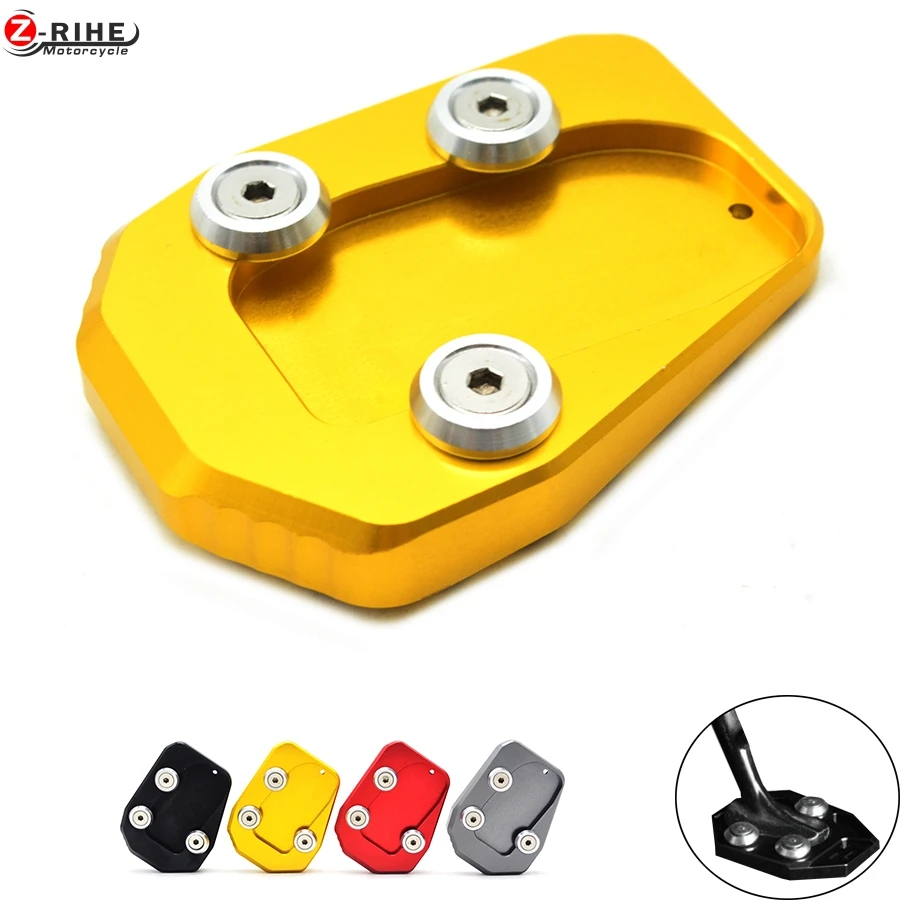 High Quality GOLD Motorcycle CNC Side Stand Enlarge kickstand Plate pad For Yamaha MT-09 MT09 MT 09 2013 2014 2015 2016 12 14 15