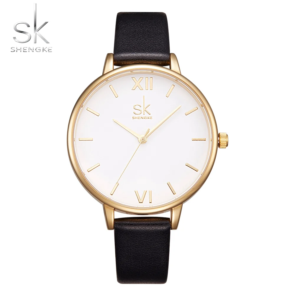 

2018 SK Brand Geneva Watches Women Men Casual Roman Numeral Watch For Men Women PU Leather Quartz Wrist Watch relogio Clock