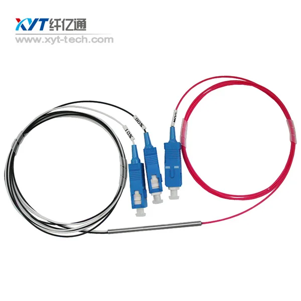 

2x2 PM fused type coupler 1550nm or 1310nm 0.9mm 1m with SC/PC connector single axis optical coupler