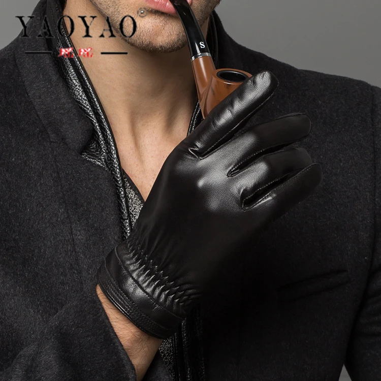 YY8807 LUXURY Male Brand Suede Genuine Leather Black Short Thin Cuff