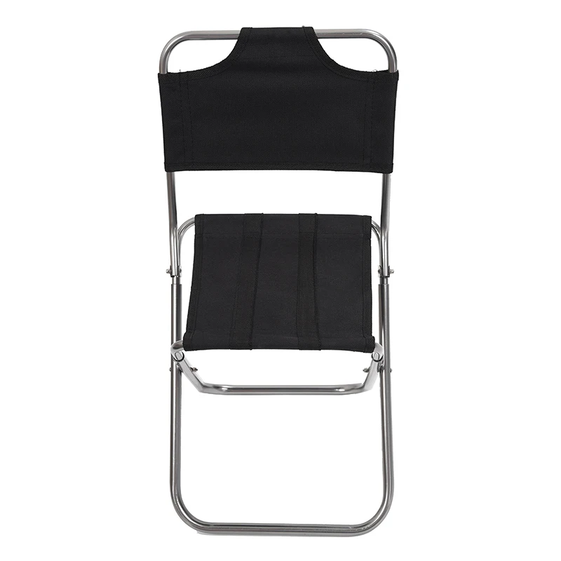 Портативный складной алюминиевый стул из ткани Оксфорд на природе Рыбалка походы со спинкой сумка для переноски черный