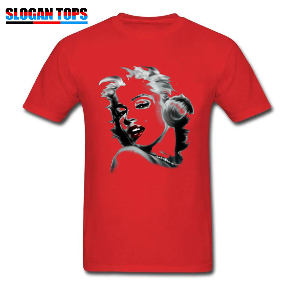  Men Tshirts Marilyn Monroe 12659 Europe Tops Tees 100% Cotton Round Collar Short Sleeve Group T Shirt Lovers Day Marilyn Monroe 12659 red