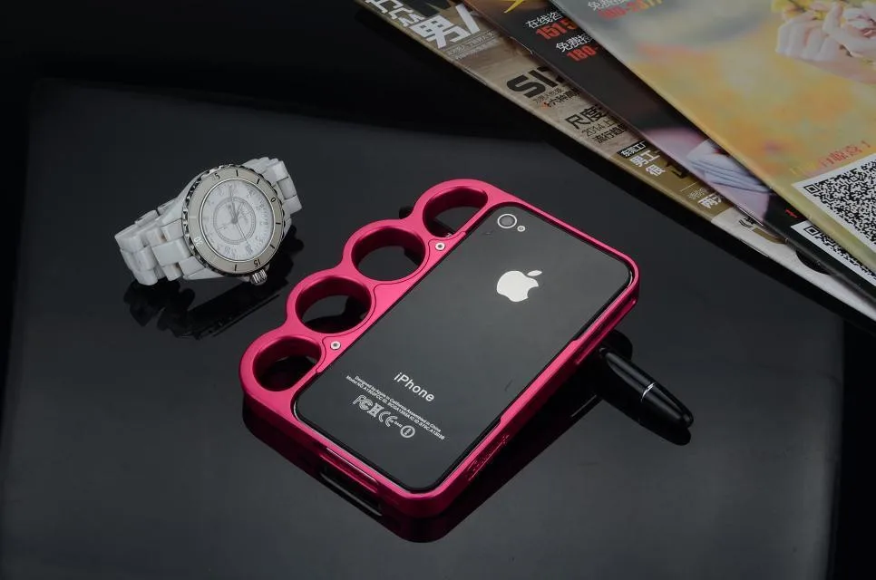 Боксерский бампер из алюминиевого сплава для iPhone 5 5S, Модный чехол для телефона с кольцами на концах пальцев, чехол для iPhone 5G SE