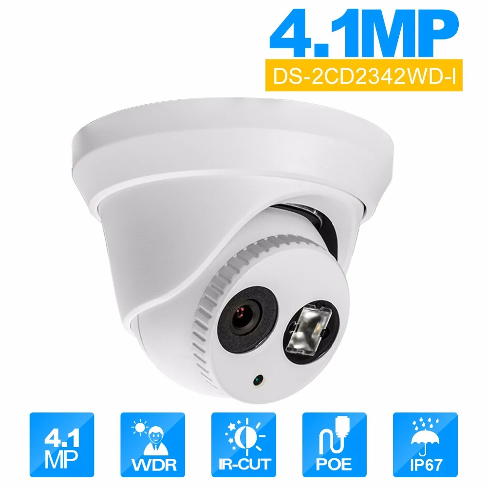 Hik English Version CCTV Camera DS-2CD2342WD-I 4.0 Megapixel IR Mini Dome Network Camera Support H.264 Wholesale Security & Protection