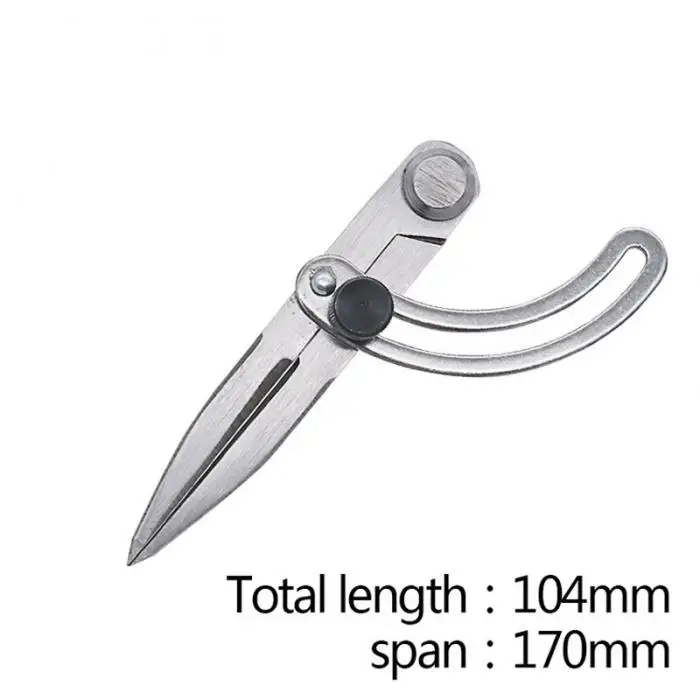 Spacing Compass Adjustable Leather Craft Rotating Tool Scriber DIY Edge Creaser Stitch Wing Divider Cross Line Compasses DTT88