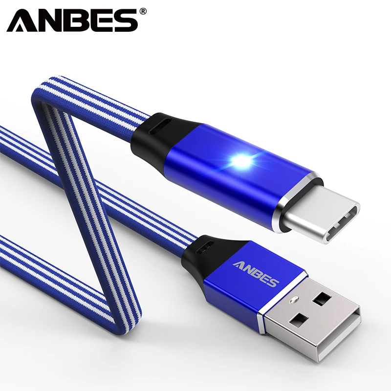 ANBES 2 м Магнитный кабель Быстрая зарядка магнит Тип C USB синхронизации данных