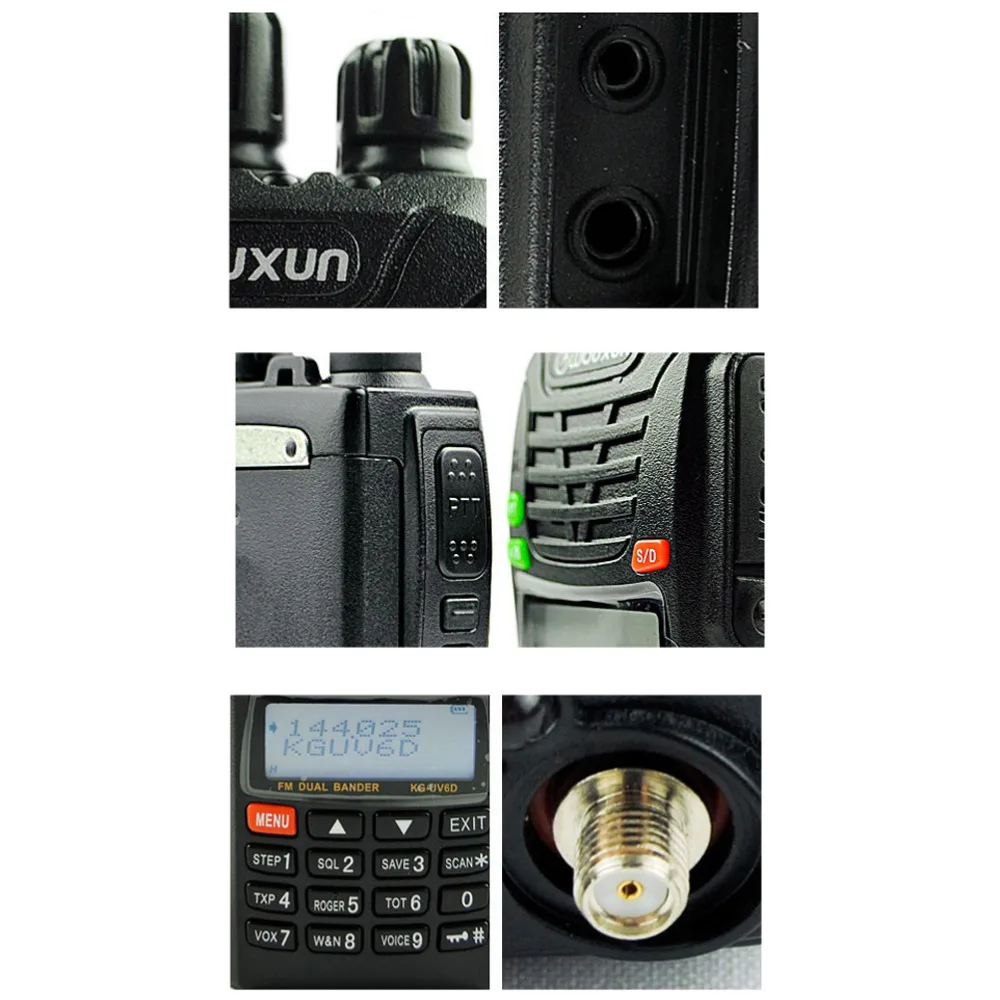 Новое оригинальное двухдиапазонное радио Wouxun KG UV6D VHFUHF профессиональное FM