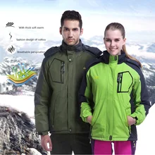 Женские лыжные куртки, ветрозащитные водонепроницаемые зимние теплые флисовые уличные спортивные куртки для катания на лыжах и сноуборде, женские походные пальто