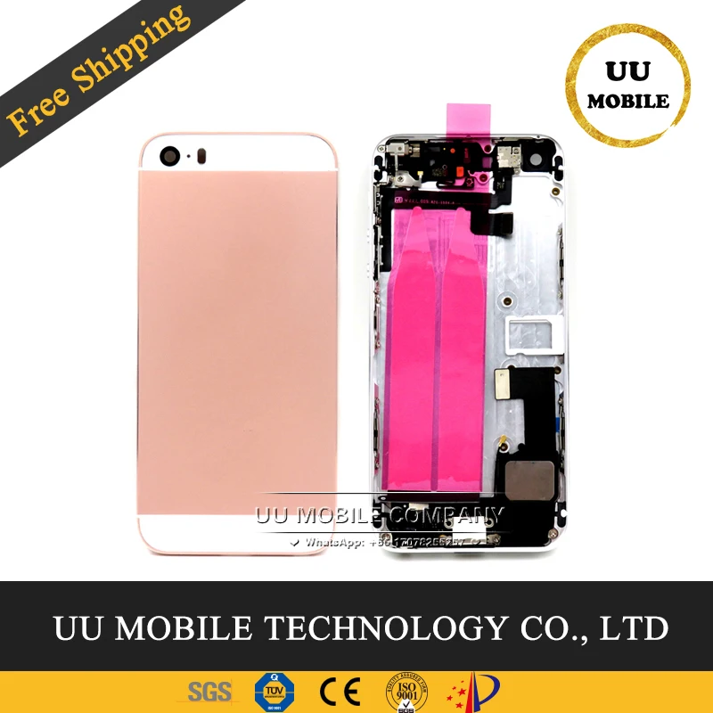 

1PCS Tested Replacement Back Cover Housing for iphone SE Middle Frame Battery Door Chassis with Flex Cable Assembly+Buttons+Tool