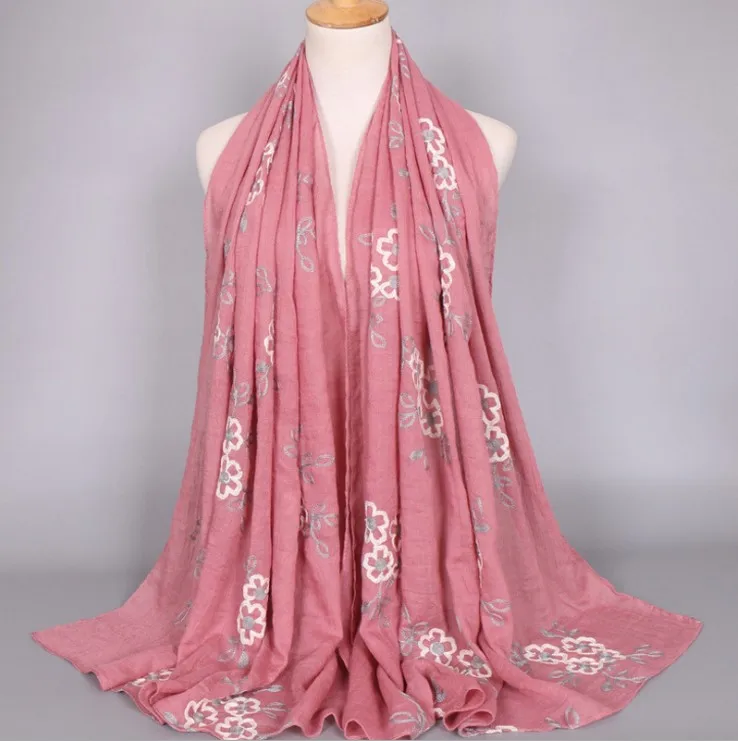 

10 pcs Free shipping 180*90 cms cotton viscose Embroidery scarf fashion shawl cheap scarves Hijab New shawls retail wholesale
