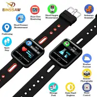 BINSSAW 2018 New Men Bluetooth Smart Watch Women Sport Pedometer Clock LED Large screen color Touch Screen Andoir IOS with +BOX