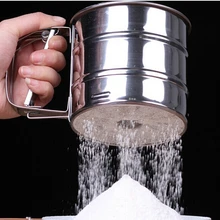 Ручная чашка из нержавеющей стали сито Мука сито для сахарной пудры мука NRK устройство для выпечки A863