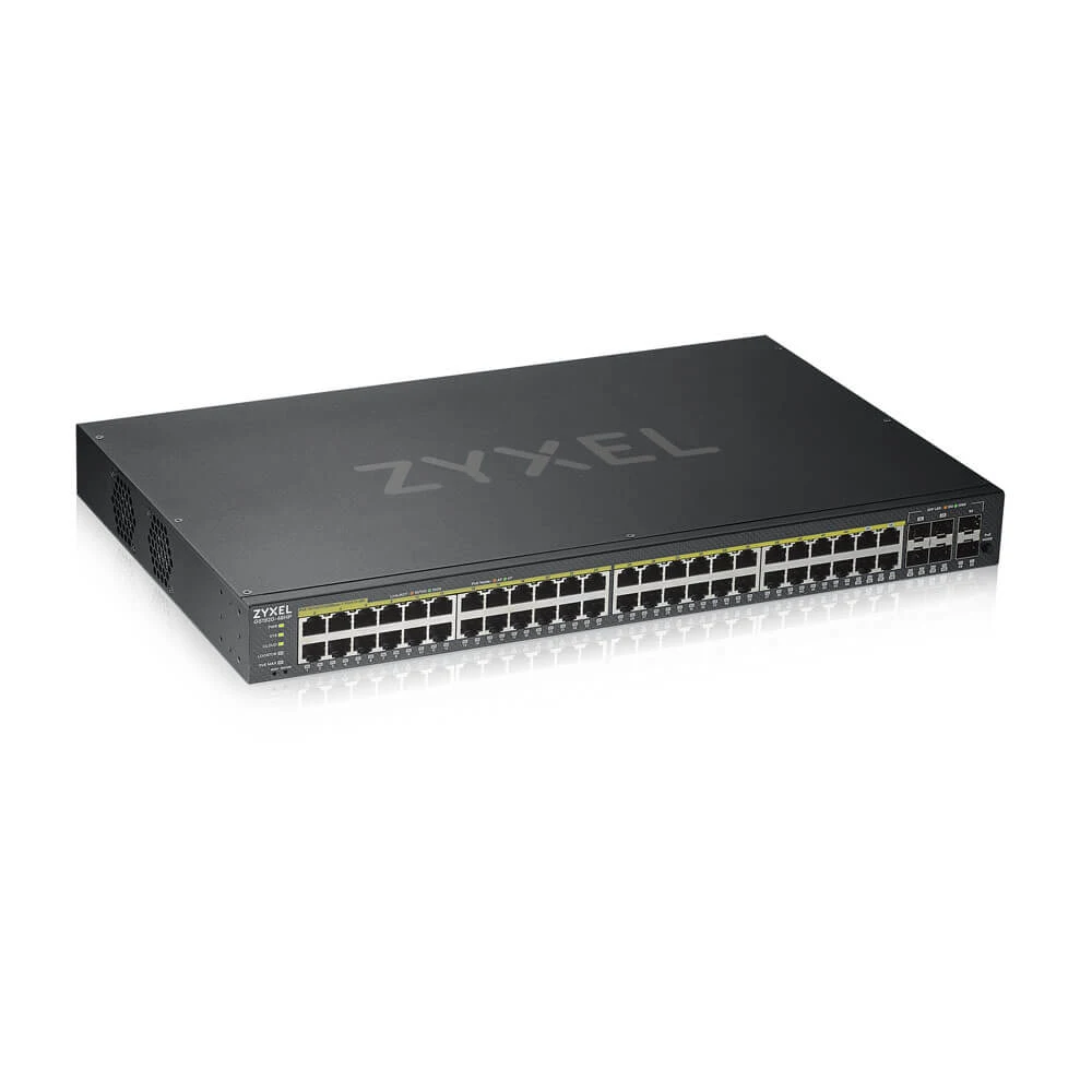 

ZyXEL GS1920-48HPV2, Managed, Gigabit Ethernet (10/100/1000), Power over Ethernet (PoE), Rack Mount