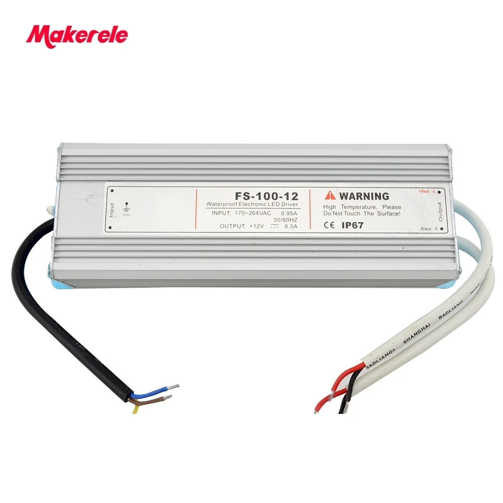 

IP65 LED waterproof 100w 5v 12v 15v 24v 48v SMPS LED Switching Power Supply Constant Voltage Driver, 220v ac/dc Lighting