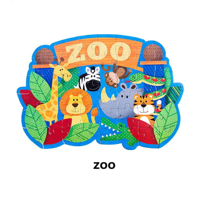 Mermaid Zoo Mosaic Jigsaw puzzle Baby Handbag Toys for Easy Portability pocket puzzle Children's educational gifts 48Pcs